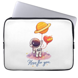 Cute Space Love Illustration Laptop Sleeve