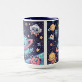 Cute Space Mug – Adorable Galaxy Design Mok (Midden)