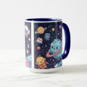 Cute Space Mug – Adorable Galaxy Design Mok (Voorkant rechts)