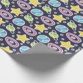 Cute Space Pattern Cadeaupapier (Hoek)