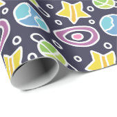 Cute Space Pattern Cadeaupapier (Rol Hoek)