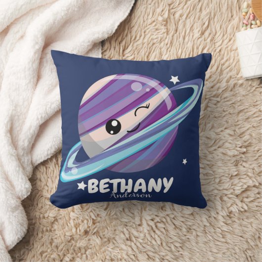 Cute Space Planet Saturn Galaxy Kussen (Deken)