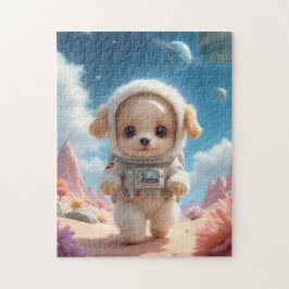 Cute Space Puppy Puzzle Legpuzzel