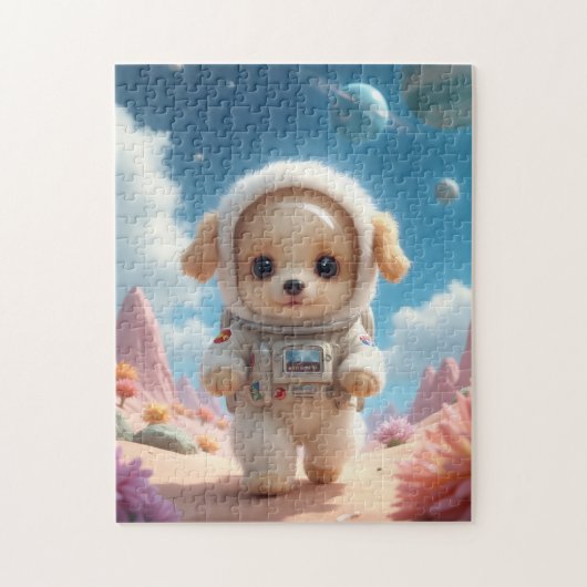 Cute Space Puppy Puzzle Legpuzzel (Verticaal)