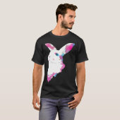 Cute Space Rainbow Gaussian Blur Rabbit Galactic B T-shirt (Voorkant volledig)