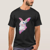 Cute Space Rainbow Gaussian Blur Rabbit T-shirt (Voorkant)