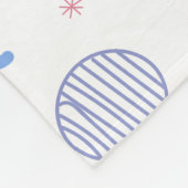 Cute Space Rockets Patroon | Fleece Blanket (Hoek)