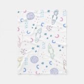 Cute Space Rockets Patroon | Fleece Blanket (Voorkant)