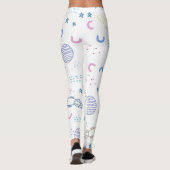 Cute Space Rockets Patroon | LEGGINGS (Achterkant)