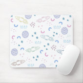 Cute Space Rockets Patroon | MUISMAT (Met muis)