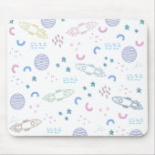 Cute Space Rockets Patroon | MUISMAT (Voorkant)