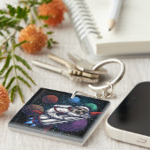 Cute Space Sleuf Sleutelhanger (Voorkant Rechts)
