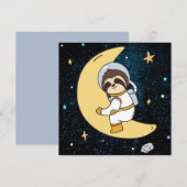 Cute Space Sloth Holiday Kaart (Voorkant / Achterkant)
