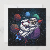 Cute Space Sloth Holiday Kaart (Voorkant)