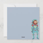 Cute Space Sloth Holiday Kaart (Achterkant)