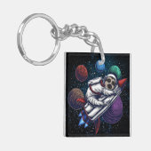 Cute Space Sloth Sleutelhanger (Voorkant Links)