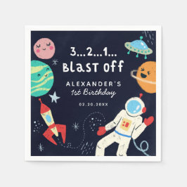 Cute Space Theme Birthday Party Servet