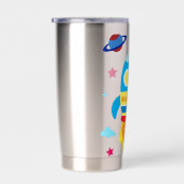 Cute Spacecraft Rocket Ships Pattern Geïsoleerde Drinkbeker (Rechts)
