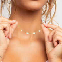 Cute Spaced Letters Sterling Silver Ketting