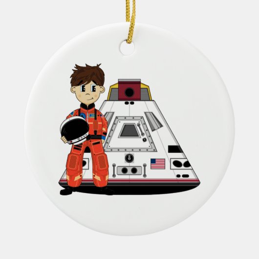 Cute Spaceman Ornament (Voorkant)