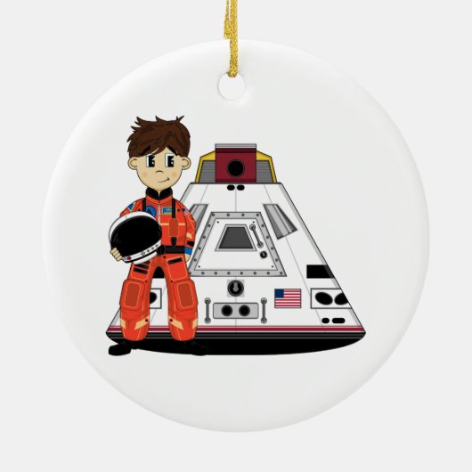 Cute Spaceman Ornament (Achterkant)