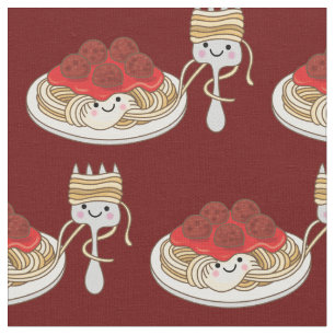 Cute Spaghetti Kinder Kawaii Cartoon Noodles Pasta Stof