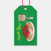 Cute Spaghetti kinderen Birthday Party Kawaii Cadeaulabel (Voorkant)
