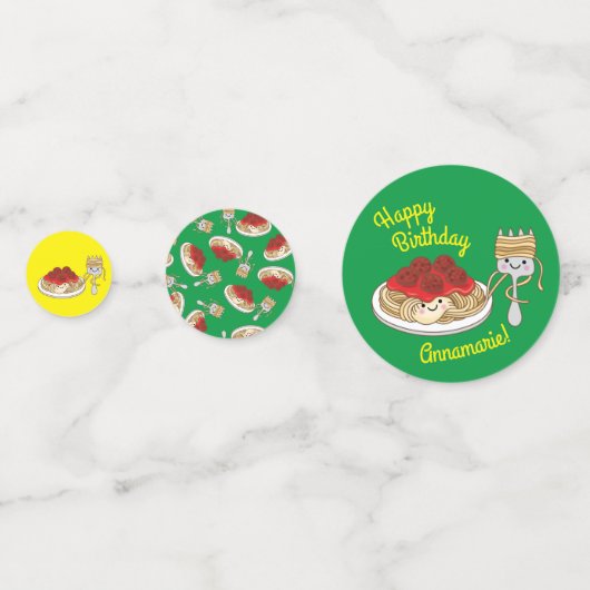 Cute Spaghetti kinderen Birthday Party Kawaii Confetti (Voorkanten)