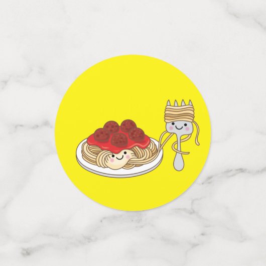 Cute Spaghetti kinderen Birthday Party Kawaii Confetti (Kleine voorkant)