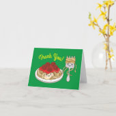 Cute Spaghetti kinderen Birthday Party Kawaii Kaart (Gele Bloem)