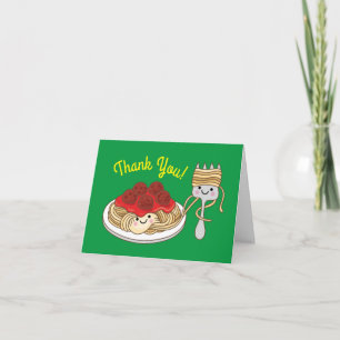 Cute Spaghetti kinderen Birthday Party Kawaii Kaart