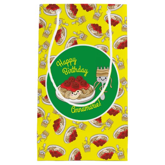 Cute Spaghetti kinderen Birthday Party Kawaii Klein Cadeauzakje (Voorkant)