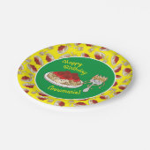 Cute Spaghetti kinderen Birthday Party Kawaii Papieren Bordje (Gekanteld)