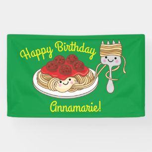 Cute Spaghetti kinderen Birthday Party Kawaii Spandoek
