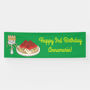 Cute Spaghetti kinderen Birthday Party Kawaii Spandoek