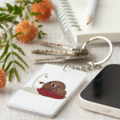 Cute Spaghetti Meeting Meatballen Sleutelhanger (Voorkant Rechts)