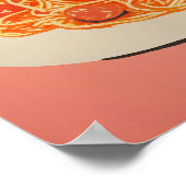 Cute Spaghetti Wall Print Retro Kitchen Wall Art   (Hoek)