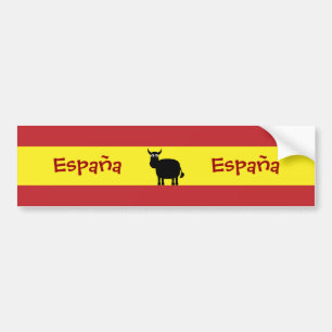 Cute Spain Bull & Flag Bumpersticker