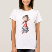 Cute Spain Sevillana Flamenco Dancer T-Shirt (Voorkant)