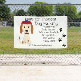 Cute Spaniel Dog Walking Grooming Business Spandoek