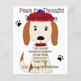 Cute Spaniel Dog wandelend Dog Groomer Flyer