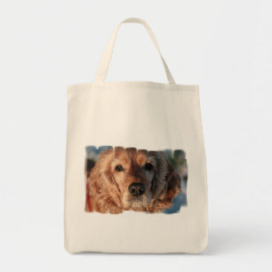 Cute Spaniel Grocery Tas