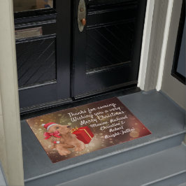 Cute Spaniel Red pet en box festive custom Xmas Deurmat