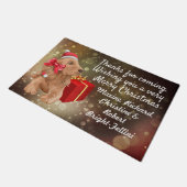 Cute Spaniel Red pet en box festive custom Xmas Deurmat (Schuin)