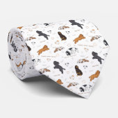 Cute Spaniels patroon Stropdas (Opgerold)