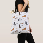 Cute Spaniels patroon Tote Bag (Dichtbij)