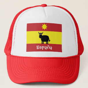 Cute Spanish Bull, Smiling Sun & Flag Trucker Pet