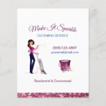 Cute Sparkle Cartoon Maid Cleaning Services Flyer<br><div class="desc">Kute Sparkle Cartoon Maid Cleaning Services Business Flyers.</div>