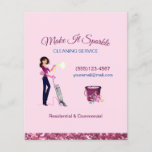 Cute Sparkle Cartoon Maid Cleaning Services Flyer<br><div class="desc">Kute Sparkle Cartoon Maid Cleaning Services Business Flyers.</div>