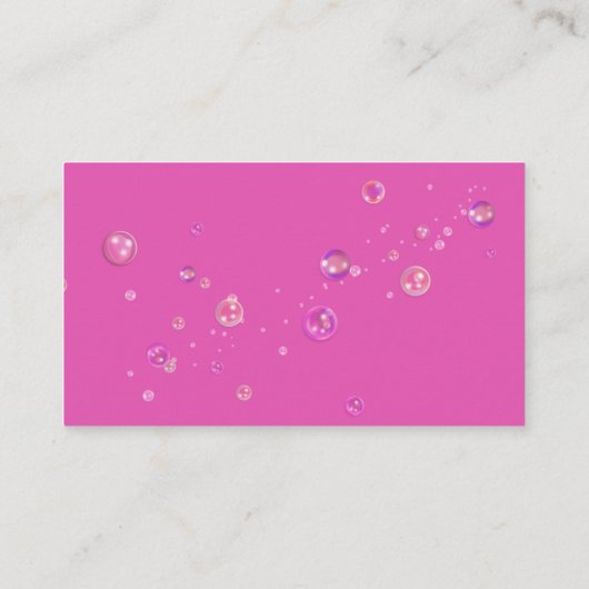 Cute Sparkle Cartoon Maid House Cleaning Service Visitekaartje (Achterkant)